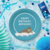 Walrus auf der Iceberg Custom Birthday Party Pappteller (Party)