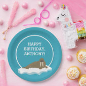 Walrus auf der Iceberg Custom Birthday Party Pappteller (Party)