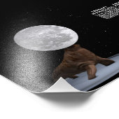 Walrus Balancing the Moon Fotodruck (Ecke)