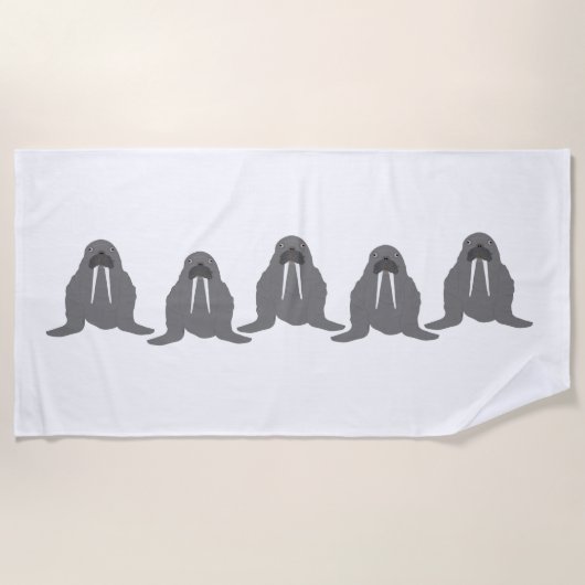 Walrus Beach Handtuch (Vorderseite)