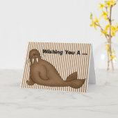 Walrus Birthday Card Karte (Gelbe Blume)