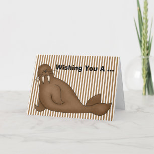 Walrus Birthday Card Karte