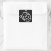 Walrus Bone Gin Quadratischer Aufkleber (Tasche)