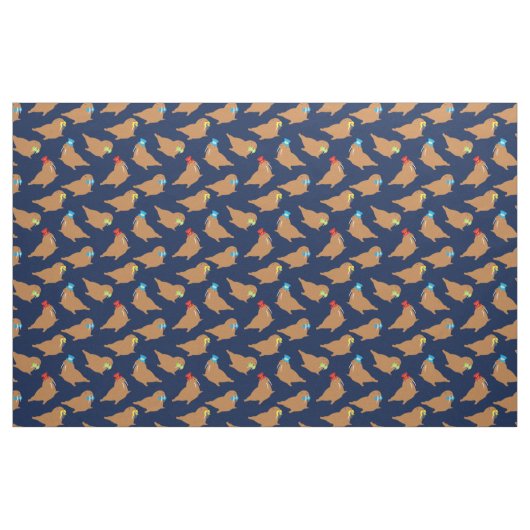 Walrus Cartoon Stoff (Fat Quarter (45,7 x 55,9 cm))