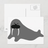 walrus-Comic Postkarte (Vorne/Hinten)