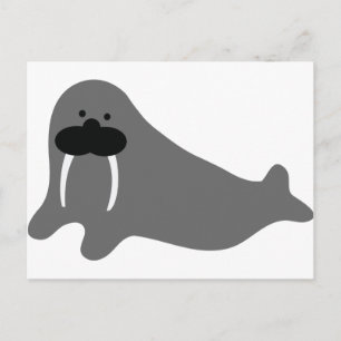 walrus-Comic Postkarte