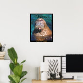 Walrus Eyes Closed Poster (Heimbüro)