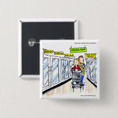 Walrus Frozen Food Section Funny Button (Vorne & Hinten)