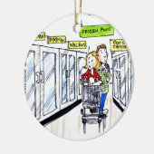 Walrus Frozen Food Section Funny Keramikornament (Links)