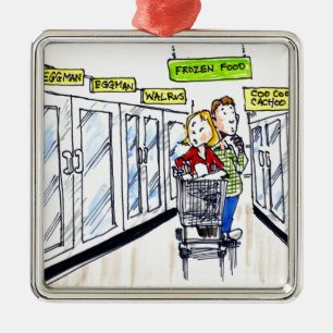 Walrus Frozen Food Section Funny Ornament Aus Metall