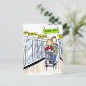 Walrus Frozen Food Section Funny Postkarte (Stehend Vorderseite)