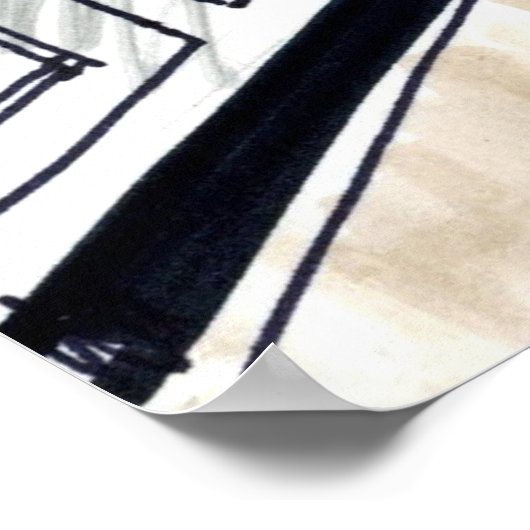 Walrus Frozen Section Funny Poster (Ecke)