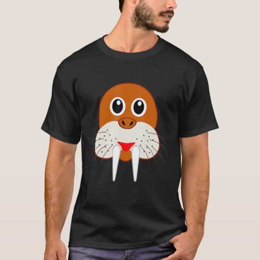 Walrus Head Face Costume T-Shirt (Vorderseite)