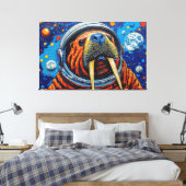 WALRUS IN SPACE-5 LEINWANDDRUCK (Insitu (Schlafzimmer))