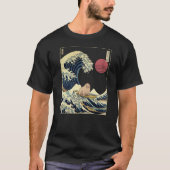 Walrus Japanese Kanagawa Wave Funny Surf Animal T-Shirt (Vorderseite)