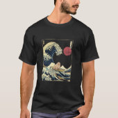 Walrus Japanese Kanagawa Wave Funny Surf Animal T-Shirt (Vorderseite)