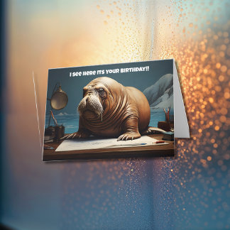Walrus-Lesepapier Dankeskarte