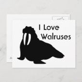 Walrus Liebe Postcard Postkarte (Vorne/Hinten)