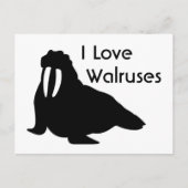 Walrus Liebe Postcard Postkarte (Vorderseite)