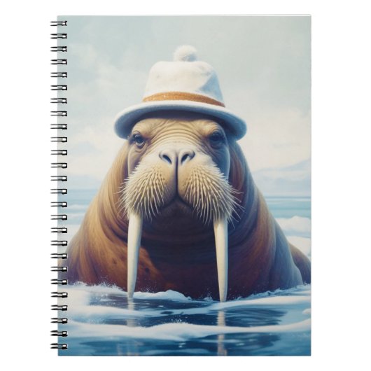 Walrus mit Hut Notizblock (Vorderseite)