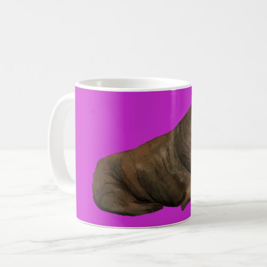 Walrus Mug on Pink Kaffeetasse (Vorderseite Links)