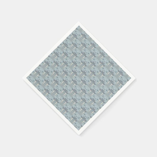Walrus Mustache Pattern Serviette (Ecke)