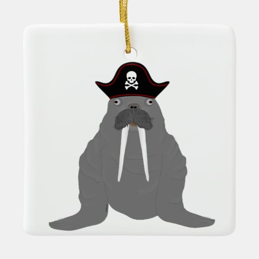 Walrus Pirate Ornament (Vorderseite)