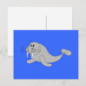 Walrus Postcard Postkarte (Vorne/Hinten)
