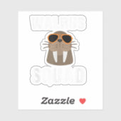 WALRUS SQUAD NIEDLICH FUNNY SEE TIERE LOVER AUFKLEBER (Blatt)