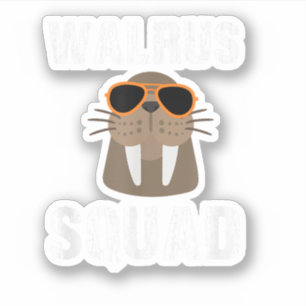 WALRUS SQUAD NIEDLICH FUNNY SEE TIERE LOVER AUFKLEBER