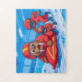 Walrus Starting a Bobsleigh Run on a Snowy Track Puzzle (Vertikal)