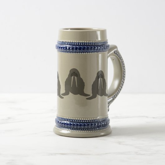 Walrus Stein Bierglas (VorderseiteRechts)