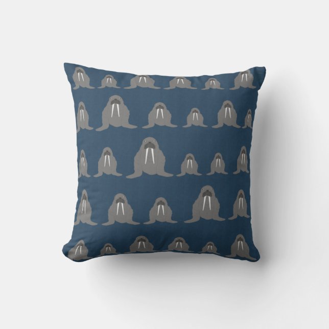 Walrus Throw Pillow Kissen (Vorderseite)