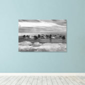 Walrus unter den Eisschollen in der Beringsee Leinwanddruck (Insitu (Holzboden))