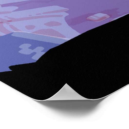 Walrus Watching TV Poster (Ecke)