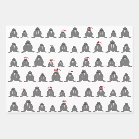 Walrus Wrapping Paper Sheets Geschenkpapier Set (Vorderseite 3)