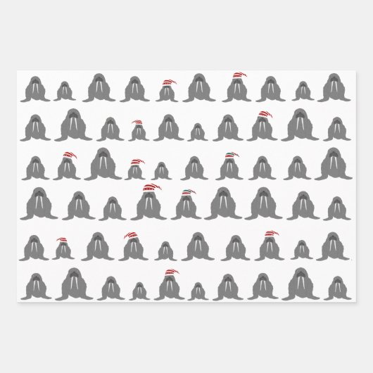 Walrus Wrapping Paper Sheets Geschenkpapier Set (Vorderseite)