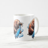 Walrusfischerei im Meer Kaffeetasse (VorderseiteRechts)
