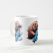 Walrusfischerei im Meer Kaffeetasse (Vorderseite Links)
