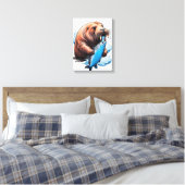 Walrusfischerei im Meer Leinwanddruck (Insitu (Schlafzimmer))