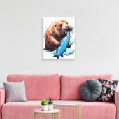Walrusfischerei im Meer Leinwanddruck (Insitu (Wohnzimmer))