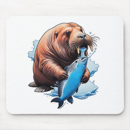 Walrusfischerei im Meer Mousepad (Vorne)