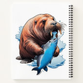 Walrusfischerei im Meer Notizblock (Rückseite)