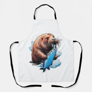 Walrusfischerei im Meer Schürze