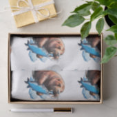 Walrusfischerei im Meer Seidenpapier (Geschenk)