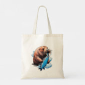 Walrusfischerei im Meer Tragetasche (Rückseite)