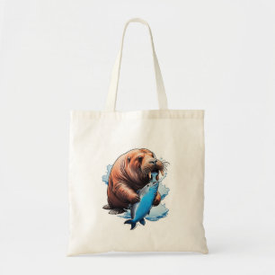 Walrusfischerei im Meer Tragetasche