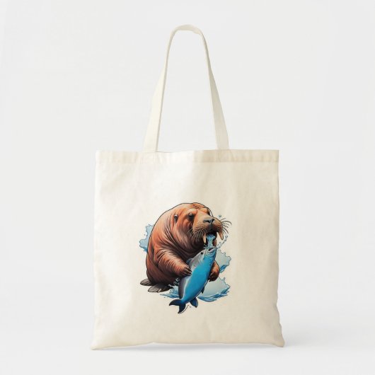 Walrusfischerei im Meer Tragetasche (Vorne)
