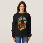 Walschutz  Rette Den Ozean Retro Sweatshirt (Vorne ganz)