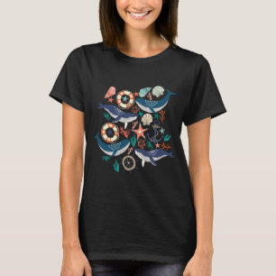 Walsgesang auf Korallenröte T-Shirt